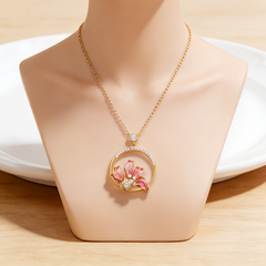 MINA ROUND FLOWER ENAMEL NCK