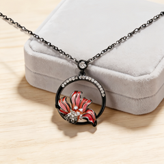 MINA ROUND FLOWER ENAMEL NCK