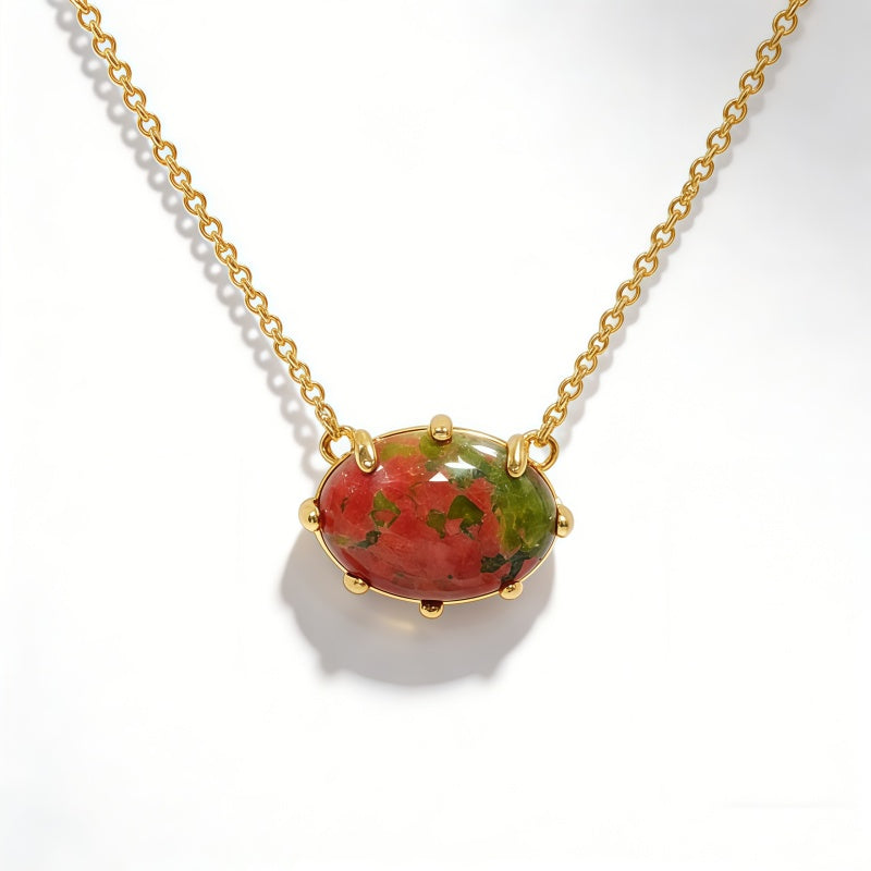 UNAKITE Necklace /GOLD