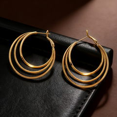 ANSLEY Hoop huggie EAR/Gold