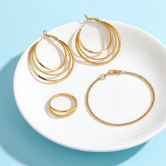 ANSLEY Hoop huggie EAR/Gold