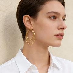 ANSLEY Hoop huggie EAR/Gold