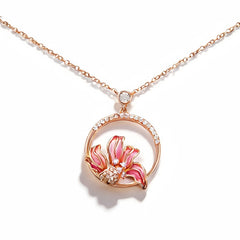 MINA ROUND FLOWER ENAMEL NCK