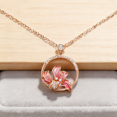 MINA ROUND FLOWER ENAMEL NCK