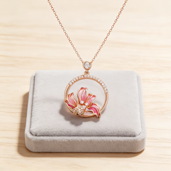 MINA ROUND FLOWER ENAMEL NCK