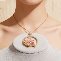 MINA ROUND FLOWER ENAMEL NCK