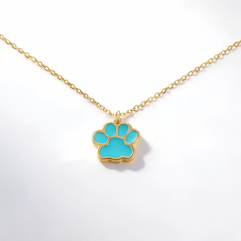 BEAR PAW BLUE ENAMEL NCK