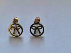 Bow Cutout Earrings/ GOLD Stainless Steel