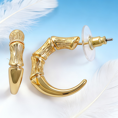 C Hoop huggie EAR/Gold