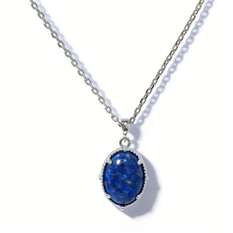 LAPIS LAZULI Necklace/Rhodium