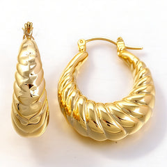 MCKENNA Hoop huggie EAR/Gold