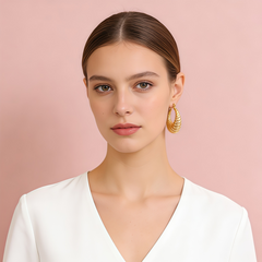 MCKENNA Hoop huggie EAR/Gold