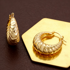 MCKENNA Hoop huggie EAR/Gold