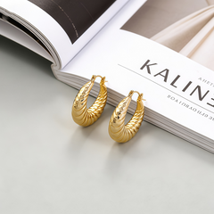 MCKENNA Hoop huggie EAR/Gold