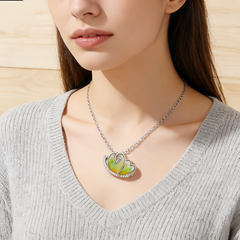 Leni butterfly enamel pendant NCK