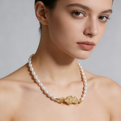 DINA GL PEARL NCK/GLD