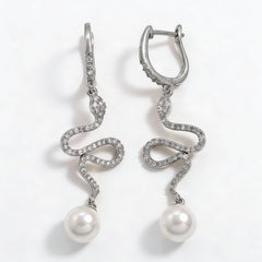 SNAKE LINEAR EAR PEARL