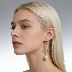 SNAKE LINEAR EAR PEARL