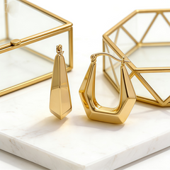 ELLE Hoop huggie EAR/Gold