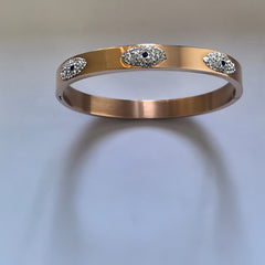 Blue Accent CZ BRC/ GOLD Stainless Steel