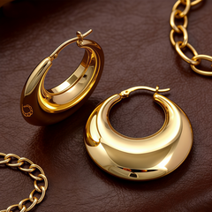 ALEX  Hoop huggie EAR/Gold