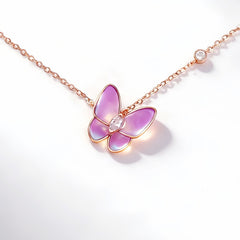 Stella butterfly enamel pendant NCK