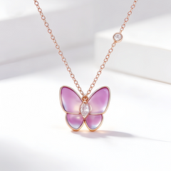Stella butterfly enamel pendant NCK