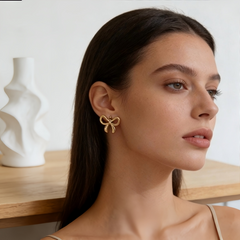 Bow Stud Earrings/RSG Stainless Steel