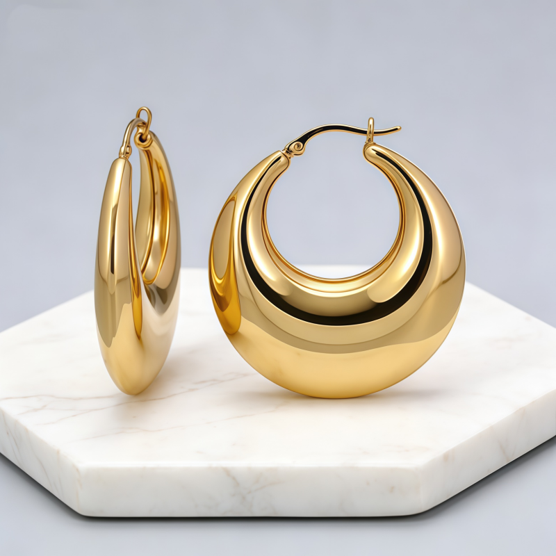 ALEX  Hoop Earrings/Gold