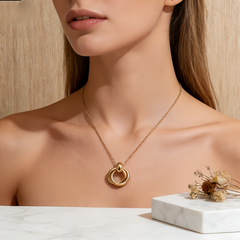Love Knot Necklace/Rose GOLD Stainless Steel