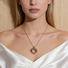 Love Knot Necklace/Rose GOLD Stainless Steel
