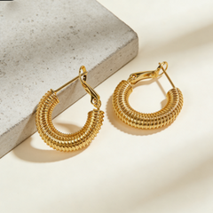 NOLA Hoop huggie  EAR/Gold