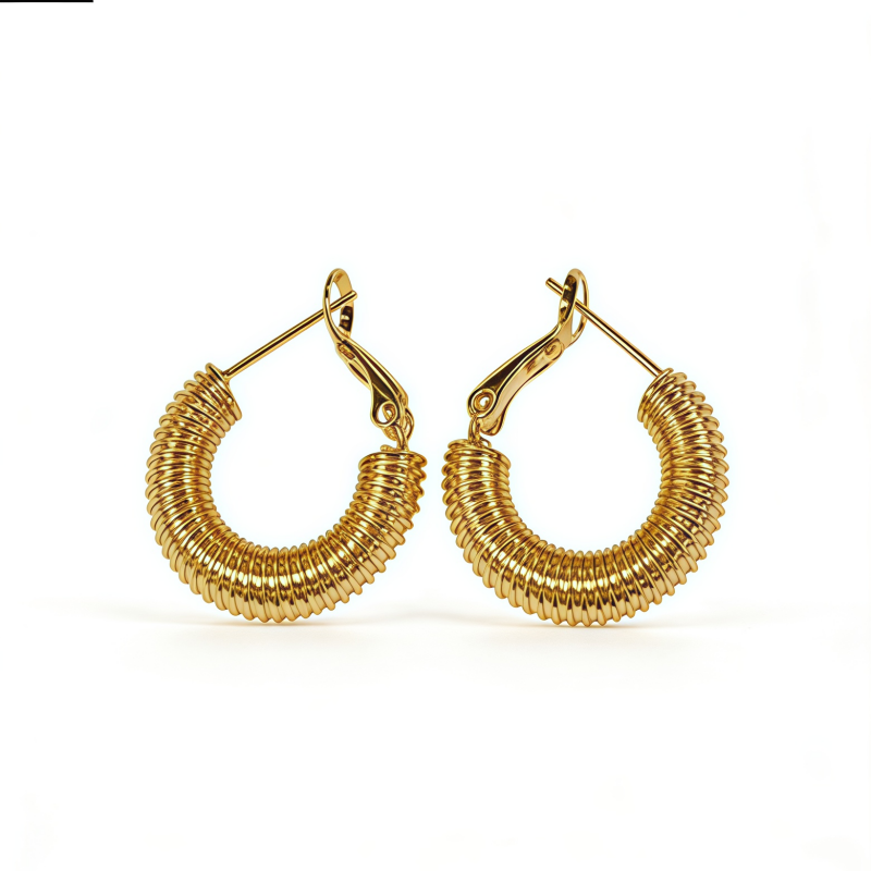 NOLA Hoop huggie  EAR/Gold