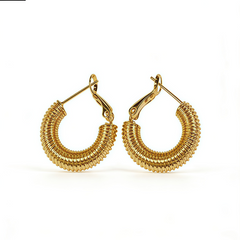 NOLA Hoop huggie  EAR/Gold