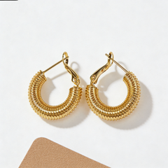 NOLA Hoop huggie  EAR/Gold