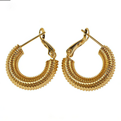 NOLA Hoop huggie  EAR/Gold