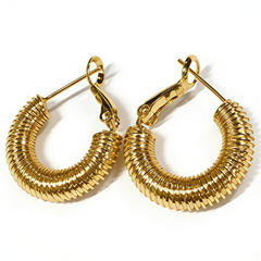 NOLA Hoop huggie  EAR/Gold