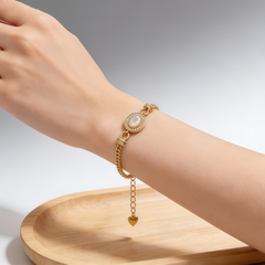 White MOP BRC/18K GLD