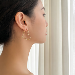 ELYSE Hoop huggie EAR/Gold