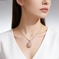 FREYA WHITE CRYSTAL NCK/GOL