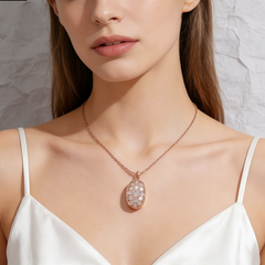 FREYA WHITE CRYSTAL NCK/GOL