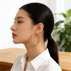 ELTON Hoop huggie S EAR/Gold