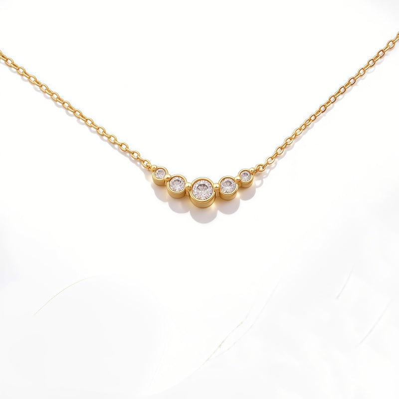 WHITE CRYSTAL NCK/GOLD