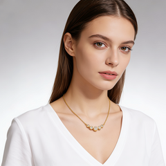 WHITE CRYSTAL NCK/GOLD