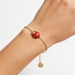 Lucky Ladybug enamel BRC/GOLD