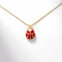 Lucky Ladybug enamel NCK/GOLD
