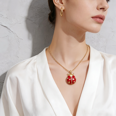 Lucky Ladybug enamel NCK/GOLD
