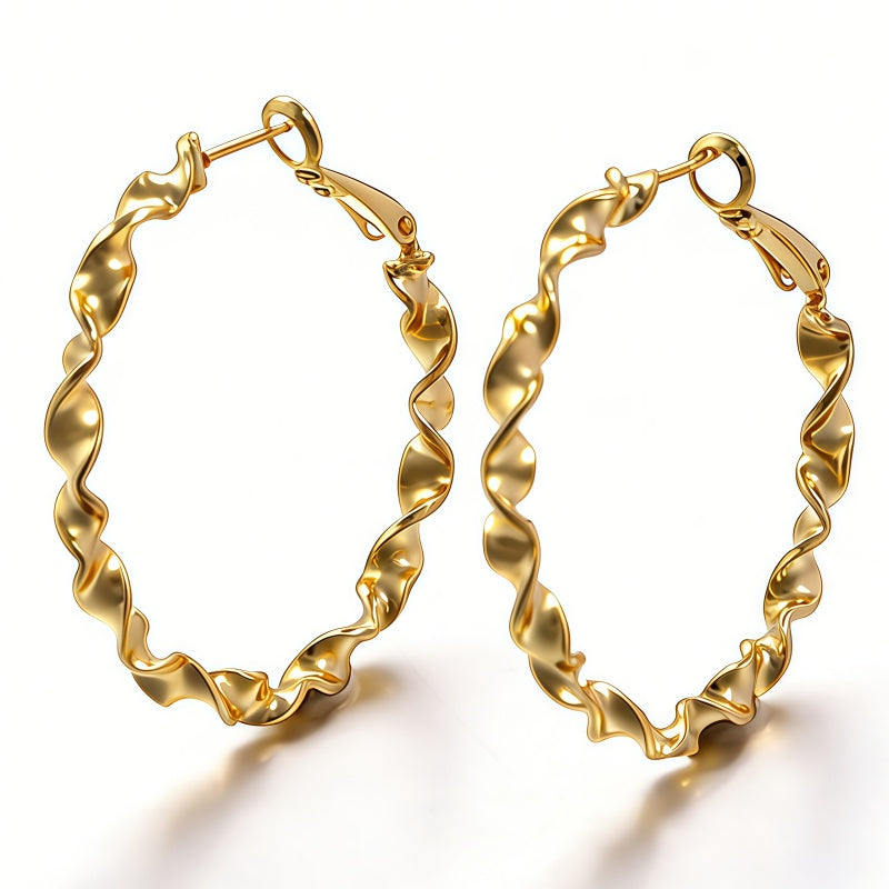 ELTON Hoop huggie L EAR/Gold