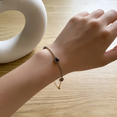 Triple Ruby CZ NCK/GOLD Stainless Steel