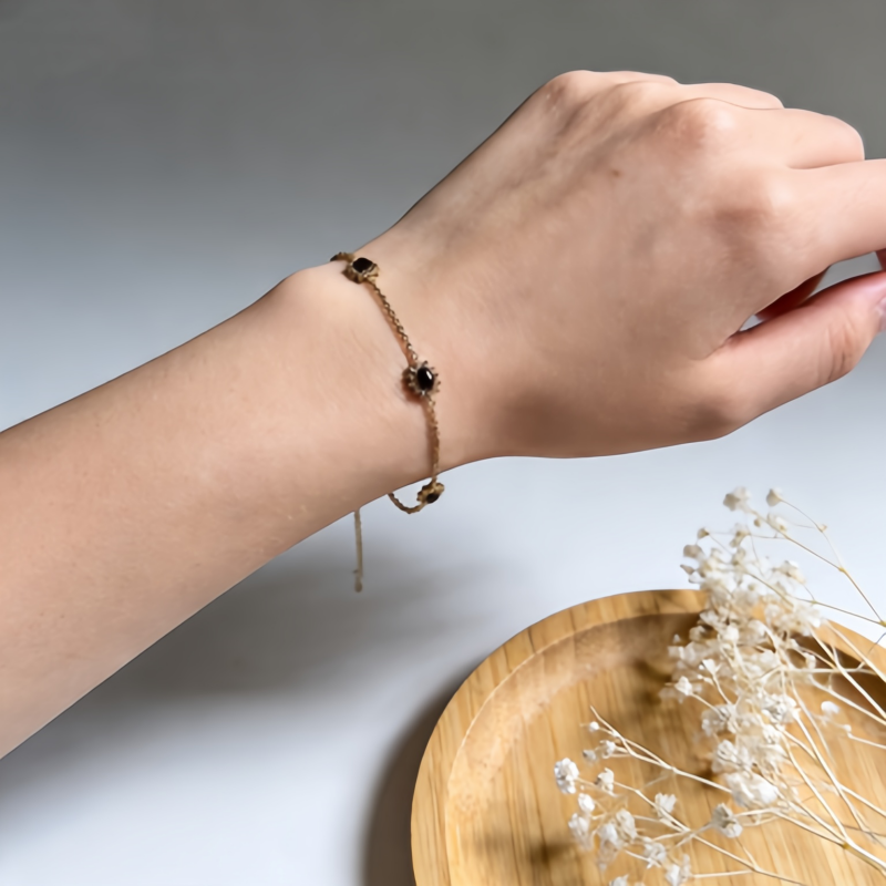 Triple Ruby CZ NCK/GOLD Stainless Steel